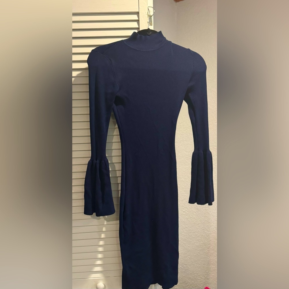 Blue maternity dress